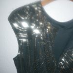 Fundaisy XL Flapper 20s Gatsby Midi Dress Sequins Fringe Capped Sleeves Gold Photo 1