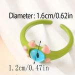 Cute Quirky‎ Green Monster Design Cuff Ring Gothic Punk Style Photo 5