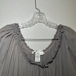 Max Studio  Gray Pleated Smocked  Long Sleeve Mini Dress Women's Size S Classic Photo 1