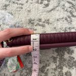 Badgley Mischka  plum Quilted Vegan Leather long Wallet/ Phone Pocket Wristlet Photo 9