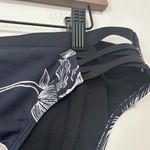 Athleta  Fiore Black‎ Floral Strappy Bikini Bottoms Large Photo 3