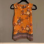 Pink Rose Mustard Yellow Floral Tank Top Photo 1