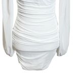 Hello Molly Whiskey Sour Mini Dress Bodycon Ruched White Womens Size S Photo 2