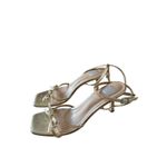 DV Dolce Vita Bow Ankle Strap Sandals Size 8.5 Gold Open Toe Dress Heels Photo 1
