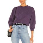 AGOLDE Thora Crewneck Heathered 3/4 Quarter Balloon Sleeve Sweatshirt Photo 2