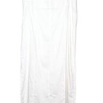 Theory Double-Face Linen Blend Slit Skirt Ivory Size 4 Photo 2