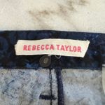 Rebecca Taylor Floral Print Jeans Blue Cotton Blend Casual Denim Photo 4