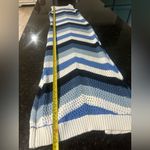 Young Fabulous and Broke  crochet Chevron Maxi Dress Blue/White Sz S Beach Vacation Photo 4