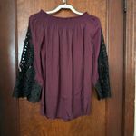 NWT Kobi Halperin Amie Burgundy Blouse with Lace Size M Size M Photo 1