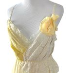 Layered Tulle & Lace Rosette Coquette Fairy Dress Butter Yellow Size Small Photo 5