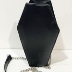 Spirit  Halloween Coffin Shaped Clutch Crossbody Bag Purse Black Gothic Purse Photo 3