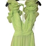 Mac Duggal  NEW Size 10 67911 Mint Iconic Ruffle Tiered Cut-Out Chiffon Maxi Gown Photo 8