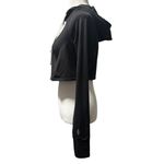 Free People Movement Cutout Contrast Cropped Black White Hoodie Size S Photo 4