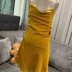 🌸AMTIOUS chain satin dress ✨ Yellow Size M Photo 7