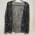 Mesh cardigan with embellishments Black Photo 4