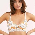 Free People NWT Mari Orange Slice Fruit Printed Bralette Ivory Combo, XS Photo 0