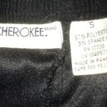 Cherokee faux suede black high rise pleated stretchy straight leg NEW size M Photo 2