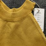 Sexy Women Knitted Tank Tops Vest Sequined‎ U Neck Long Crop Tops Solid Yellow Size XS Photo 3