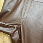 Aerie OFFLINE Chocolate Brown Faux Leather Real Luxe Leggings Large NWT Photo 4