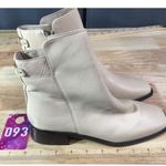 Sam Edelman Women's 5 Ivory Patent Leather Side Zip Square Toe Chelsea Boots Photo 0