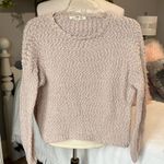 Yet Again  Sweater Mocha Textured Crewneck Womens Smsll Photo 2