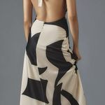 Revolve Anthropologie Bardot Black White Citron Halter Midi Bodycon Dress Photo 6
