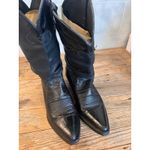 Ariat Black Slouchy Leather Cowboy Boots 13805 Womens 6.5B Pointed Toe Mid Calf Photo 2