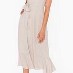 Show Me Your Mumu  Claire Midi Dress Crisp Taupe Show Me the Ring Size Small NWT Photo 0