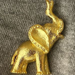 Vintage Gerry’s Elephant Pin Brooch, gold Photo 0
