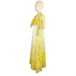 Vintage Unbranded Gunne Sax Style 60s Maxi Dress Size Large Yellow Photo 3