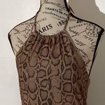 No Boundaries SNAKE SKIN HALTER DRESS TAN/BROWN/BLACK  Sz Junior Med 7/8 NEW Photo 1