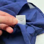 Parker  Mesh Inset Top Silk Blue Black Size Medium NWT Photo 6