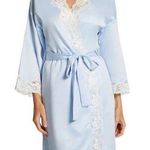 Lauren Ralph Lauren Signature Collection Satin Wrap Robe Size M Blue Size M Photo 0