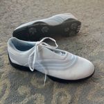 Adidas  Z-Traxion White 7 Light Blue Spiked Golf Shoes Women's 10 Photo 3