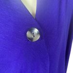 AB Studio purple long sleeve stretchy sweater cardigan women's size medium Photo 5