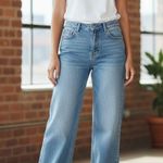 NWOT ~ Boho Washed Out Casual Denim Hippie Chic Blue Jeans ~ Women's Size LARGE Photo 0