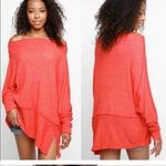 Free People Londontown Long Sleeve Thermal Top coral orange oversized size XS Photo 1