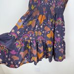 Gorman Printed Lightweight Knee Length Smocked Silk Dress Purple Size M Photo 8