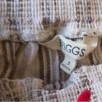 Briggs New York  High Waist Striped Shorts - Tan and Brown Photo 1