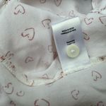 Beach Lunch Lounge Womens Casual Button Up Shirt Top White Red Heart Size Medium Photo 8