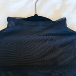 Abercrombie & Fitch Abercrombie Black Mesh Mock Neck Long Sleeve Bodysuit NWT Size Large Photo 12