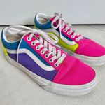 Vans Old Skool Neon Color- Block Skate Shoe - Yellow - Purple- Pink Size:8 Photo 6