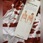 NWT ALO YOGA Flutter Tank Sunbaked Tie Dye size S Mesh Cropped Peplum Sexy Fun Brown Photo 2