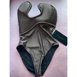 ADRIANA DEGREAS Waves Strapless One Piece Swimsuit in Coffee Medium New Womens Brown Photo 4