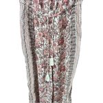 American Eagle  Strapless Floral Paisley Print wide leg cropped Jumpsuit pockets Photo 5