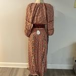 Patrons of Peace NWT  Adobe Tile Print Smocked Cropped Ballon Sleeve & Skirt XS Photo 4