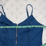 Love j  denim dress sleeveless full zip front adjustable straps sweetheart neck Photo 4