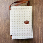 Vintage 2000s Kenzia By KU Italian Ivory Coated Canvas Leather Shoulder Bag Y2K Tan Photo 2