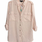Sanctuary  x Anthropologie NWT Tencel Button-Up Shirt Size Large Soft Blush Pink Photo 0