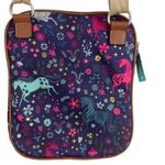 Lily bloom  Eco Friendly Unicorn Midnight Garden Print Crossbody Bag Photo 1